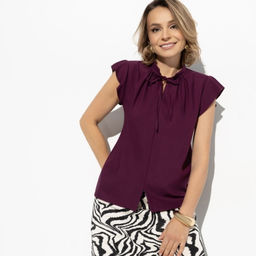 Блуза Свежая подборка (violet) - Charutti фото 6