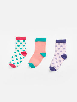 Puantiyeli K?z ?ocuk Soket ?orap 3l?
