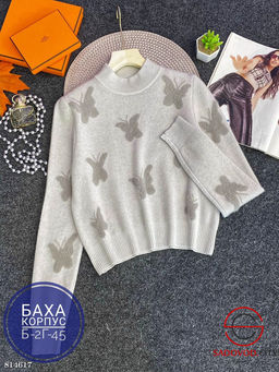 Свитер с бабочками оверсайз - Bruno фото 6