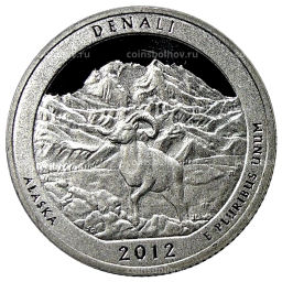 1/4 доллара (25 центов) 2012 года S США Национальные парки № 15  Денали