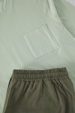 TRENDYOL MAN Siyah Gri Regular Fit Orme Sortlu Buyuk Beden Pijama Tak?m? TMNSS25AI00007 - Trendyolmilla фото 3