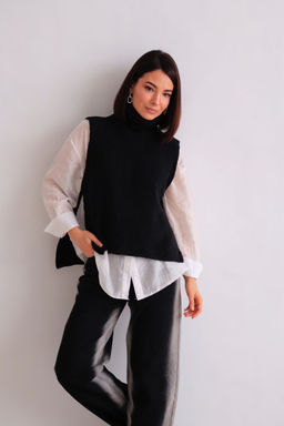 Martichelli Жилет вязаный чёрный  фото 8