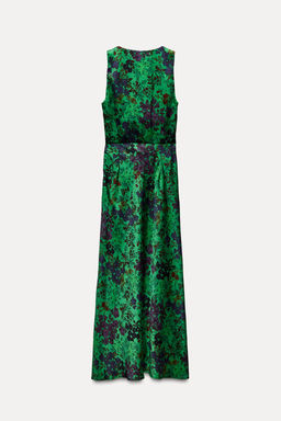FLORAL PRINT SATIN DRESS - Zara фото 5
