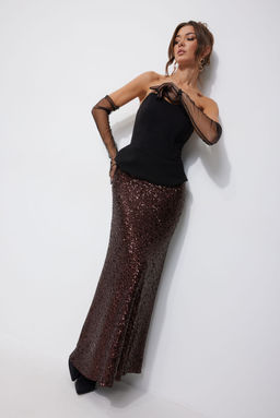 Юбка LYUSHe 4257 коричневый  фото 4