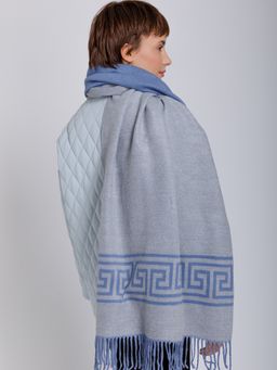 В составе шерсть и кашемир! теплый двусторонний палантин - Tantino фото 8