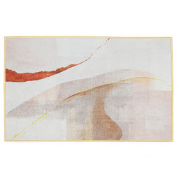 "Палитра" Коврик-дорожка 80х120см, бежевый, безворсовый, антискользящее основание, оверложенный край, полиэстер (Китай)