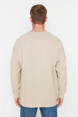 TRENDYOL MAN Lacivert Buyuk Beden Bisiklet Yaka Oversize/Genis Kesim Ici Polarl? Sweatshirt TMNAW24AO00007 - Trendyolmilla фото 6