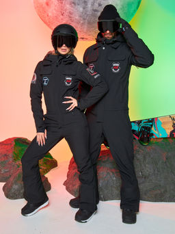 Женский сноубордический горнолыжный комбинезон Alpha Endless Aeternitas 223/2305 BLK - Черный  фото 42