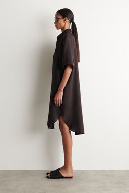 VESTIDO CAMISERO DE LINO DE MANGA CORTA - H&m фото 8