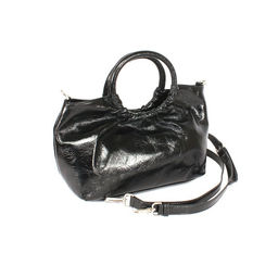 Сумка женская натуральная кожа XYN-3576, 1отд+еврокарман, плечевой ремень, черный 265569