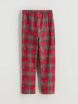 Beli Lastikli Ekose K?z ?ocuk Pijama Alt?