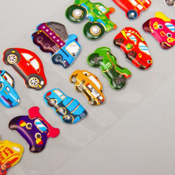 Цена за 2 шт. Наклейка пластик объёмные "Сладкие моменты" с золотой обводкой МИКС 33,5х6 см