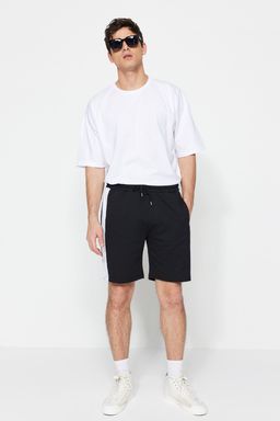 TRENDYOL MAN Siyah Regular/Normal Kesim Orta Boy Lastik Belli Bagc?kl? Renk Panelli Sort TMNSS20SR0105 - Trendyolmilla фото 6