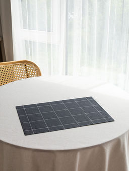 Салфетка сервировочная 45x30 черный полиэстер, ПВХ