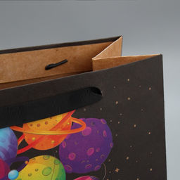 Пакет крафтовый вертикальный С Днём рождения, ML 23 27 11.5 см - Дарите счастье фото 4