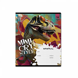Цена за 10 шт. Тетрадь школьная ученическая ErichKrause Dino Art, 12 листов, клетка (в плёнке по 10 шт.)_MIX-PACK  фото 4