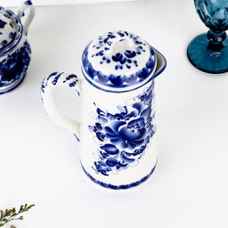 Кувшин для воды «Ретро», 24.5 см, фарфор гжель