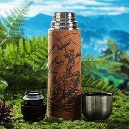 Набор Русская рыбалка, термос 500 мл, кружка 2 шт - Mode forrest фото 7