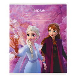 Цена за 19 шт. Тетрадь в клетку 18 листов, 5 видов МИКС, обложка мелованный картон, «Холодное сердце»