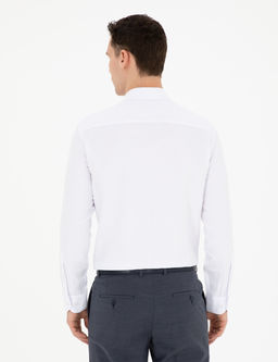 Beyaz Slim Fit Arm_rl_ Uzun Kollu G_mlek