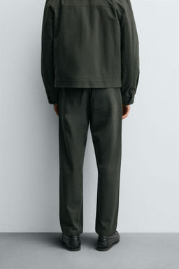 TEXTURED CANVAS TROUSERS - Zara фото 3