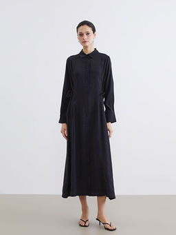 Beli Ba?lamal? Modal Kar???ml? G?mlek Elbise