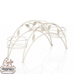 Подставка для цветов на подоконник14-903 на 3 цветка - Фабрика интерьерной ковки фото 5