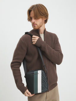 Мужская сумка через плечо ARMANI EXCHANGE Артикул 4081415, черный  фото 4