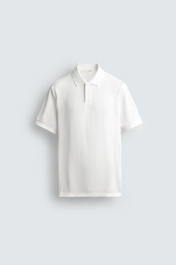 POLO REGULAR FIT JACQUARD RAYAS / Tostado - Zara фото 7