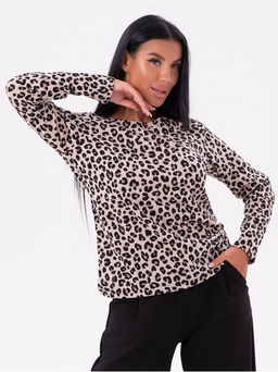 Лонгслив Леопард женский коричневый - София фото 6