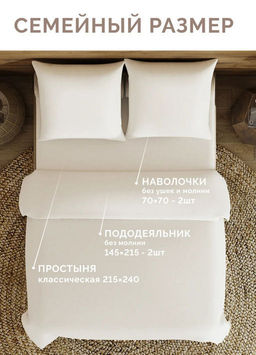 Постельное белье Эквилибриум поплин Семейный (2 пододеяльника) - Ecotex фото 9