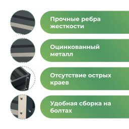 Компостер оцинкованный 1,0х1,0 м, высота 1,0 м