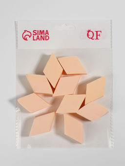 Цена за 2 шт. Спонжи для макияжа «Ромбы», набор - 10 шт., 4.5×2.5 см, бежевые