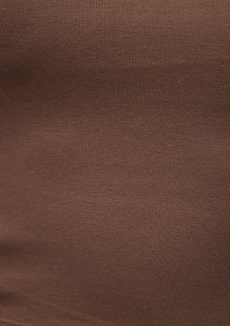 Uzun Kollu Kahverengi Basic Tisort - Mavi фото 6