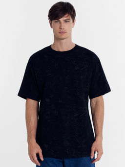 Футболка мужская фиолетово-черная с разводами разводы на черном 111846 - Mark formelle фото 3