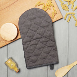 Варежка-прихватка Этель ECO light grey, 15х28 см, 100% лён, 245 г/м2  фото 2