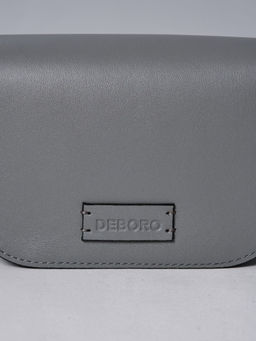 Сумка кожаная Deboro 30879 нельсон/светло-серый