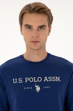Erkek _ndigo Basic Sweatshirt Sepette S_rpriz _ndirim - U.s. polo assn фото 2
