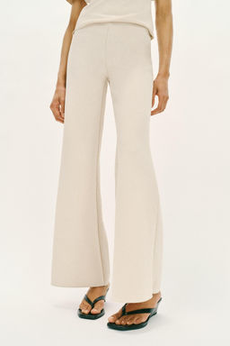 PANTAL?N ANCHO STRETCH / Crudo - Zara фото 2