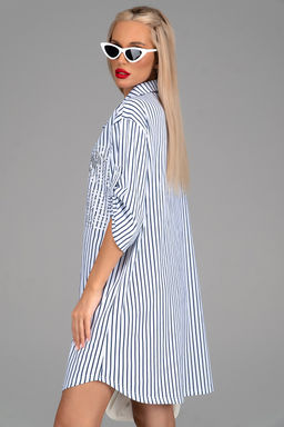 Платье  рубашка Молли (мелкая полоска) - Эльза фото 18