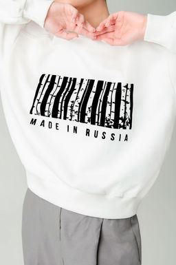 Арт. 151-35 Свитшот женский 44-50 Цвет:молочный - Калинка фото 5