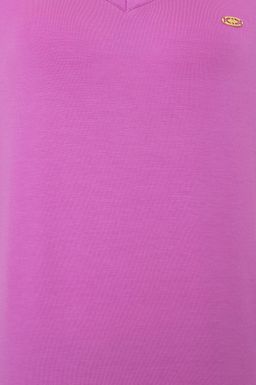 Женская фиолетовая футболка с V-образным вырезом Basic - U.s. polo assn фото 6