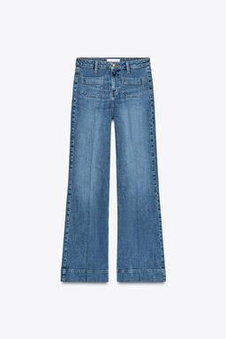 Z1975 HIGH-WAIST JEANS WITH PATCH POCKETS - Zara фото 9