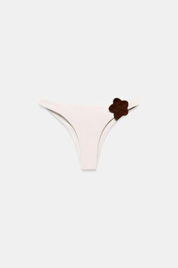 BRAGUITA BIKINI FLOR CROCHET / Crudo - Zara фото 7