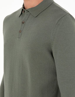 Duman Slim Fit D__meli Polo Yaka Triko Kazak - Pierre cardin фото 7