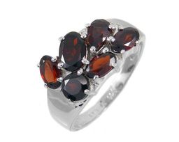 Кольцо из серебра гранат, Флер