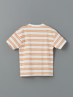 Bisiklet Yaka ?izgili Erkek Bebek Ti??rt