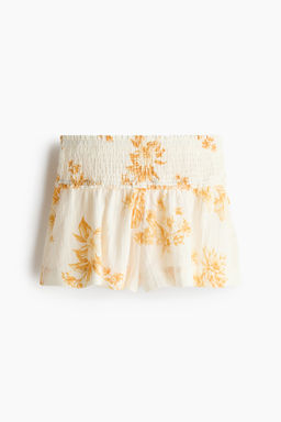 Minishorts con cintura nido de abeja