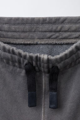 STRAIGHT PLUSH GARMENT-DYED BERMUDA SHORTS - Zara фото 3