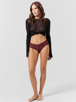 Цена за 2 штуки! Трусы слипы женские бордовые кружевные - Mark formelle фото 3